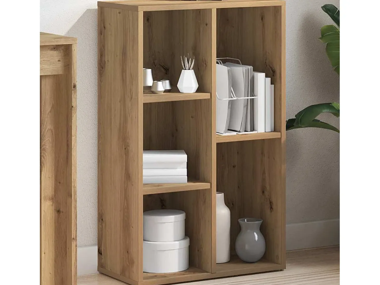 Estantería madera de ingeniería roble artisan 50x25x80 cm