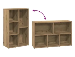 Estantería madera de ingeniería roble artisan 50x25x80 cm