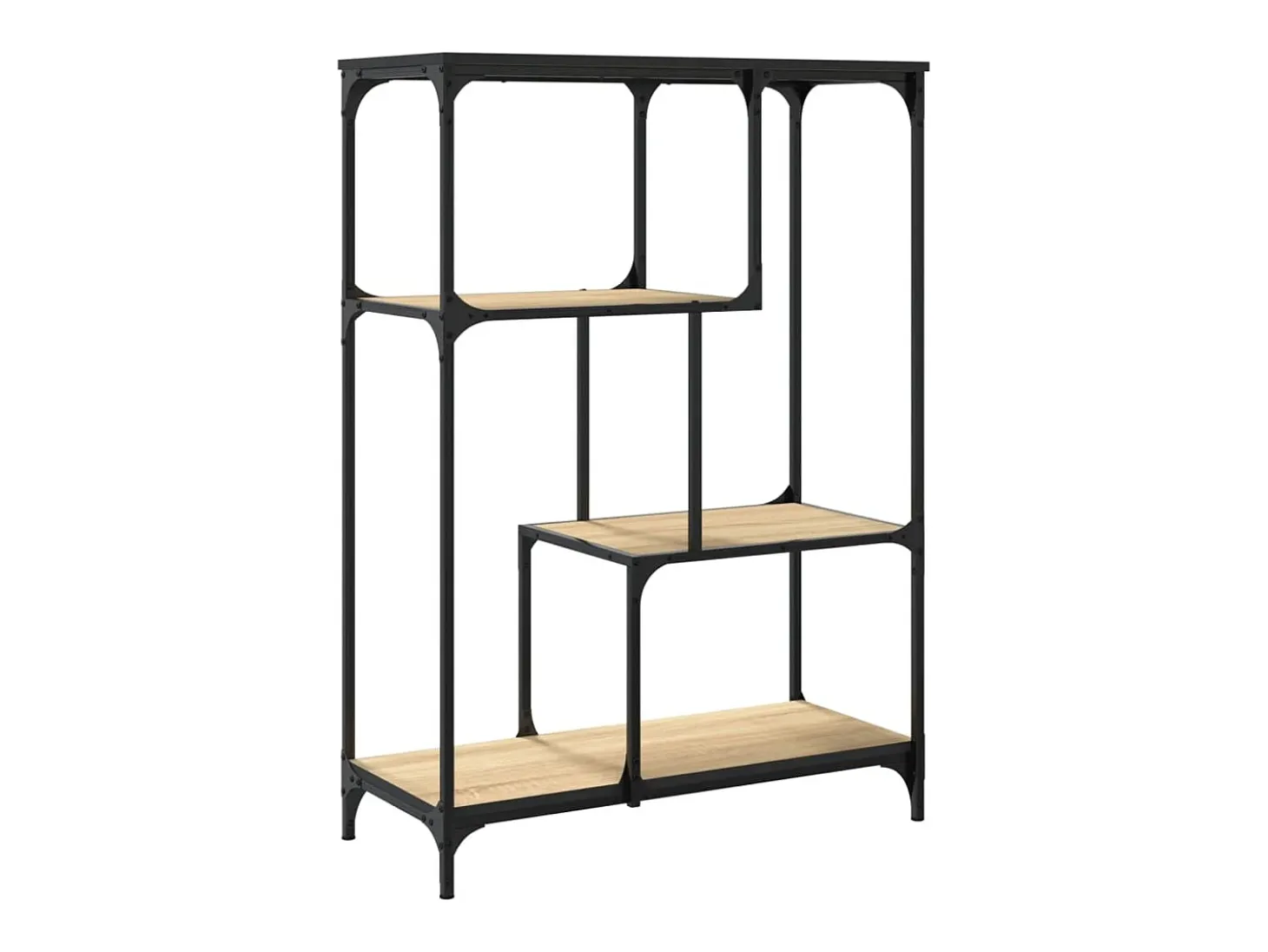 Estantería madera de ingeniería acero roble Sonoma 81x36x115 cm