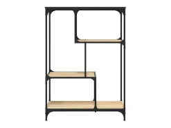 Estantería madera de ingeniería acero roble Sonoma 81x36x115 cm
