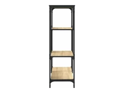 Estantería madera de ingeniería acero roble Sonoma 81x36x115 cm