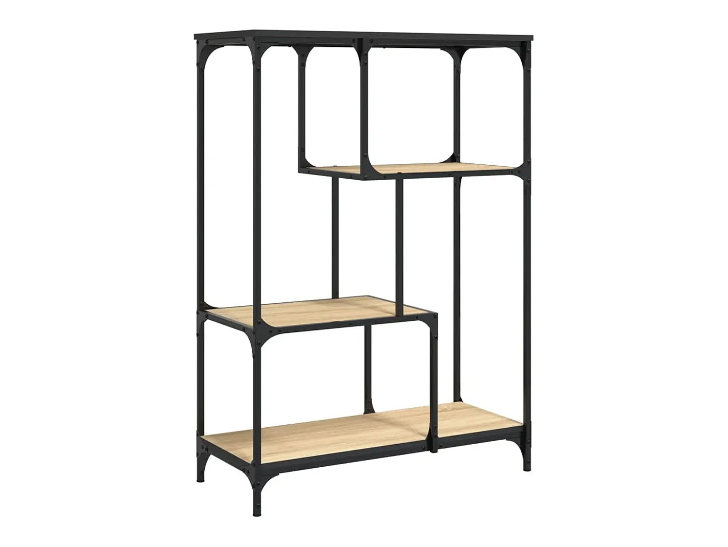 Estantería madera de ingeniería acero roble Sonoma 81x36x115 cm