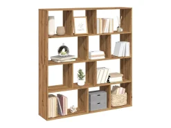 Estantería madera de ingeniería roble artisian 132x29x141,5 cm