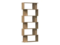 Estantería madera de ingeniería roble artisan 80x24x192 cm