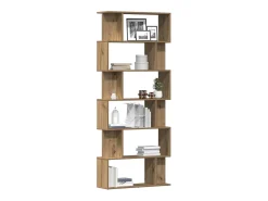 Estantería madera de ingeniería roble artisan 80x24x192 cm