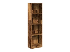 Estantería madera de ingeniería color envejecido 40x24x176 cm