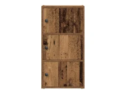 Estantería madera de ingeniería color envejecido 40x24x77 cm
