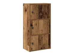 Estantería madera de ingeniería color envejecido 40x24x77 cm