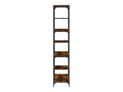 Estantería madera de ingeniería acero roble ahumado 91x36x176cm