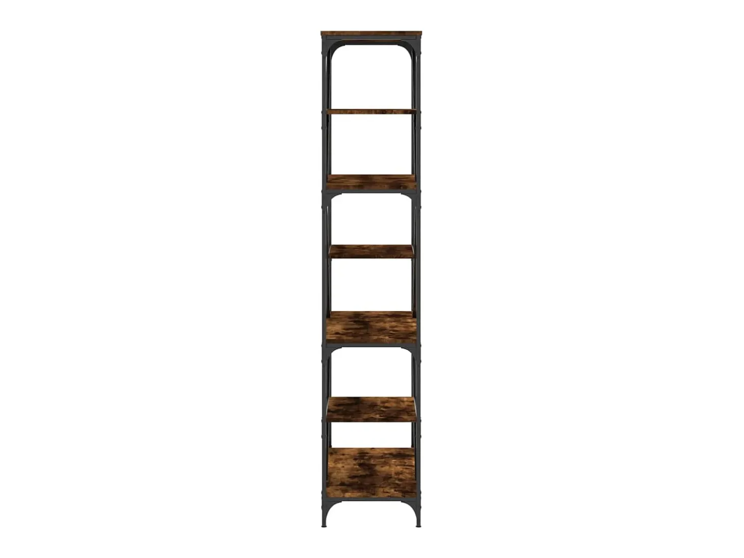 Estantería madera de ingeniería acero roble ahumado 91x36x176cm