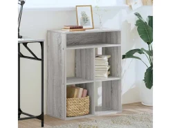 Estantería madera de ingeniería color gris sonoma 66x31x80 cm