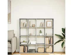 Estantería madera de ingeniería gris hormigón 137,5x29x137,5 cm