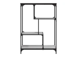 Estantería madera de ingeniería y acero Sonoma gris 81x36x115cm