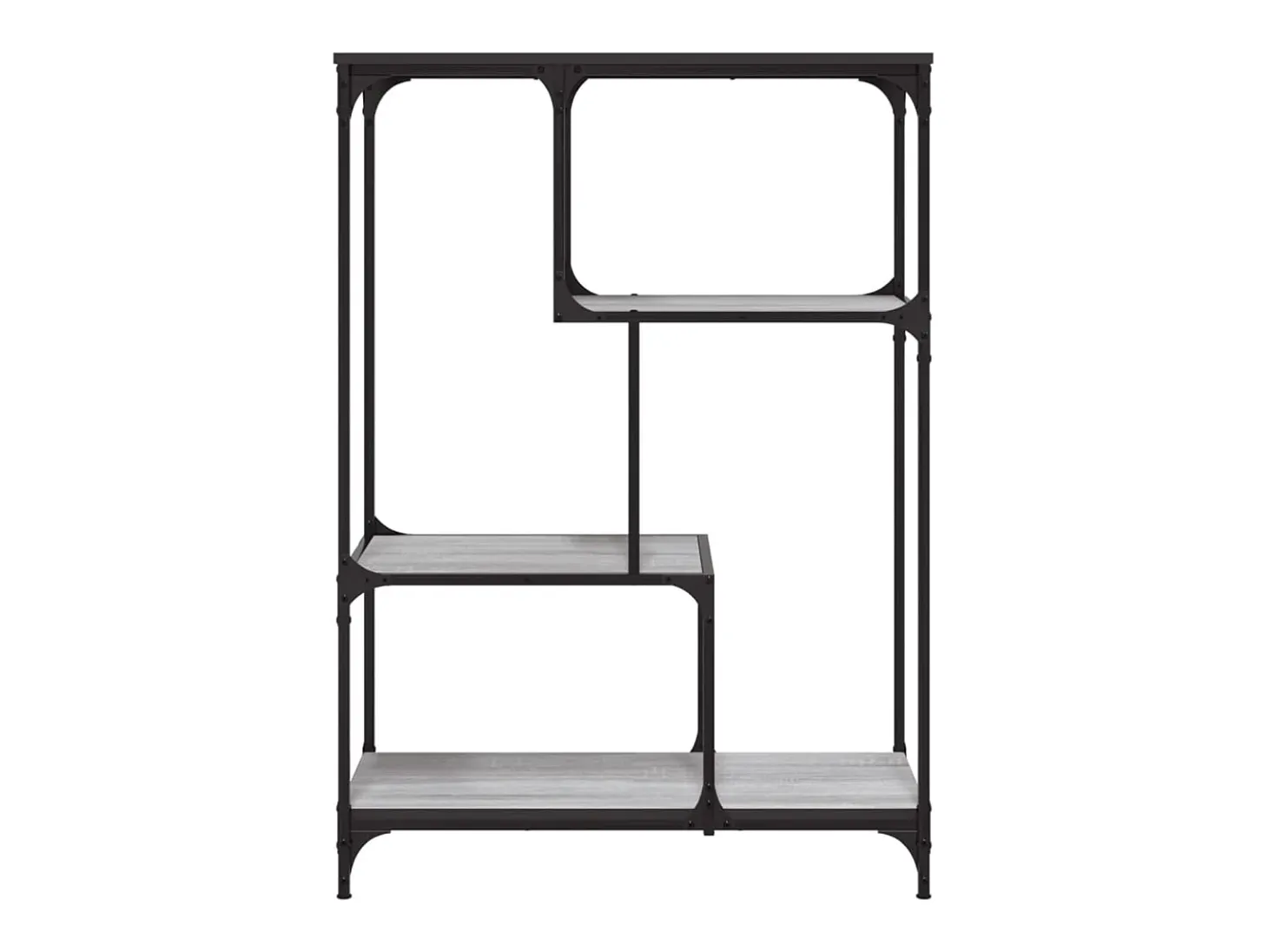 Estantería madera de ingeniería y acero Sonoma gris 81x36x115cm