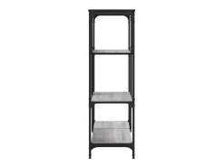 Estantería madera de ingeniería y acero Sonoma gris 81x36x115cm