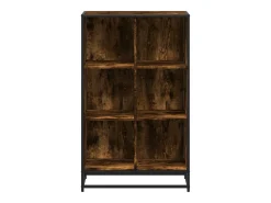Estantería madera de ingeniería roble ahumado 65,5x33x107,5 cm