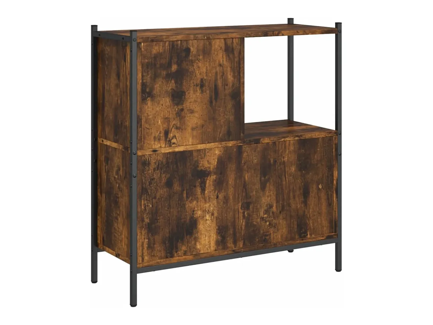 Estantería madera de ingeniería roble ahumado 72x28x77,5 cm