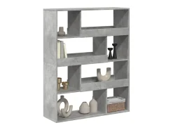 Estantería madera de ingeniería gris hormigón 100x33x125,5 cm
