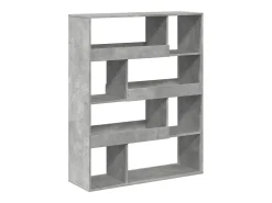 Estantería madera de ingeniería gris hormigón 100x33x125,5 cm