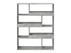Estantería madera de ingeniería gris hormigón 100x33x125,5 cm