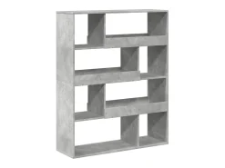 Estantería madera de ingeniería gris hormigón 100x33x125,5 cm