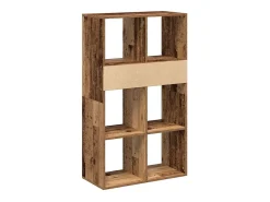 Estantería madera de ingeniería envejecida 66x31x112 cm
