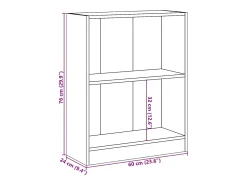Estantería madera de ingeniería blanco 60x24x76 cm