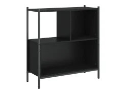 Estantería madera de ingeniería negro 72x28x77,5 cm