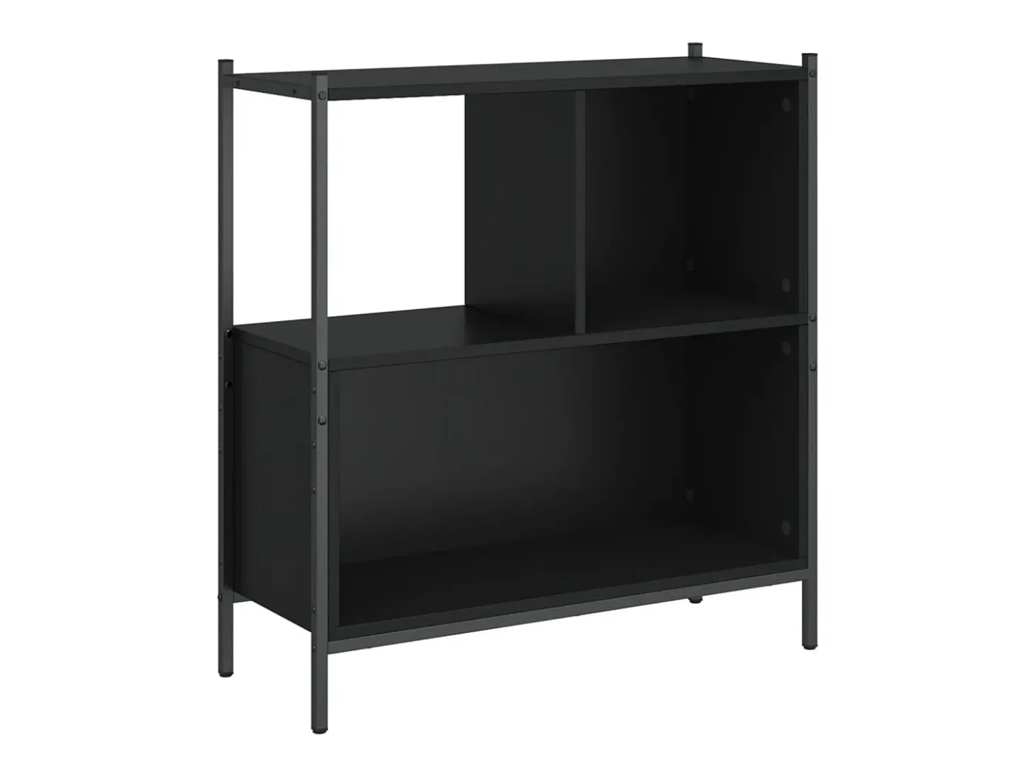 Estantería madera de ingeniería negro 72x28x77,5 cm