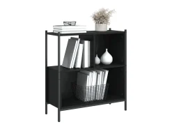 Estantería madera de ingeniería negro 72x28x77,5 cm