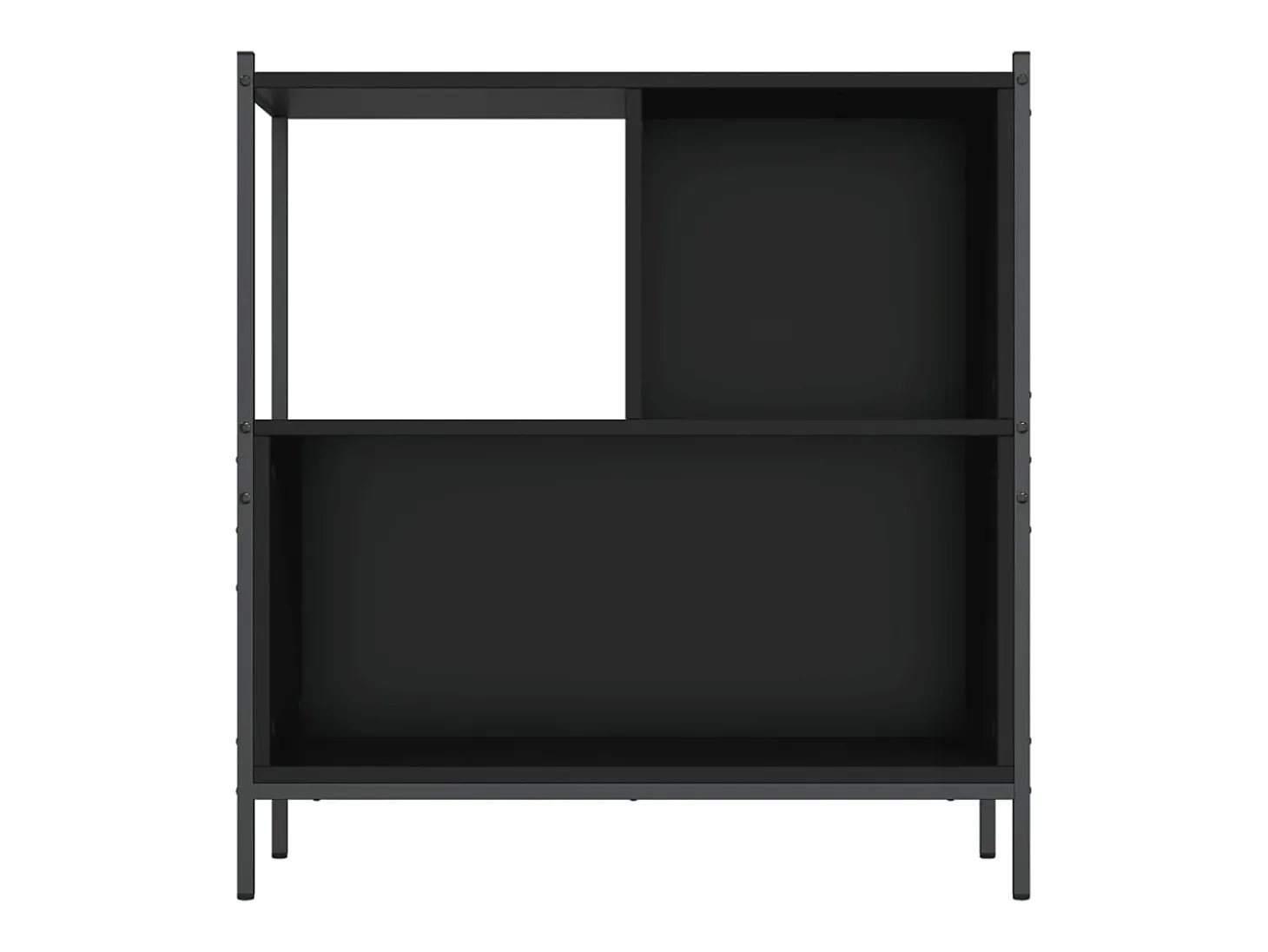 Estantería madera de ingeniería negro 72x28x77,5 cm