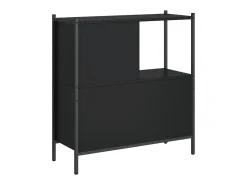 Estantería madera de ingeniería negro 72x28x77,5 cm