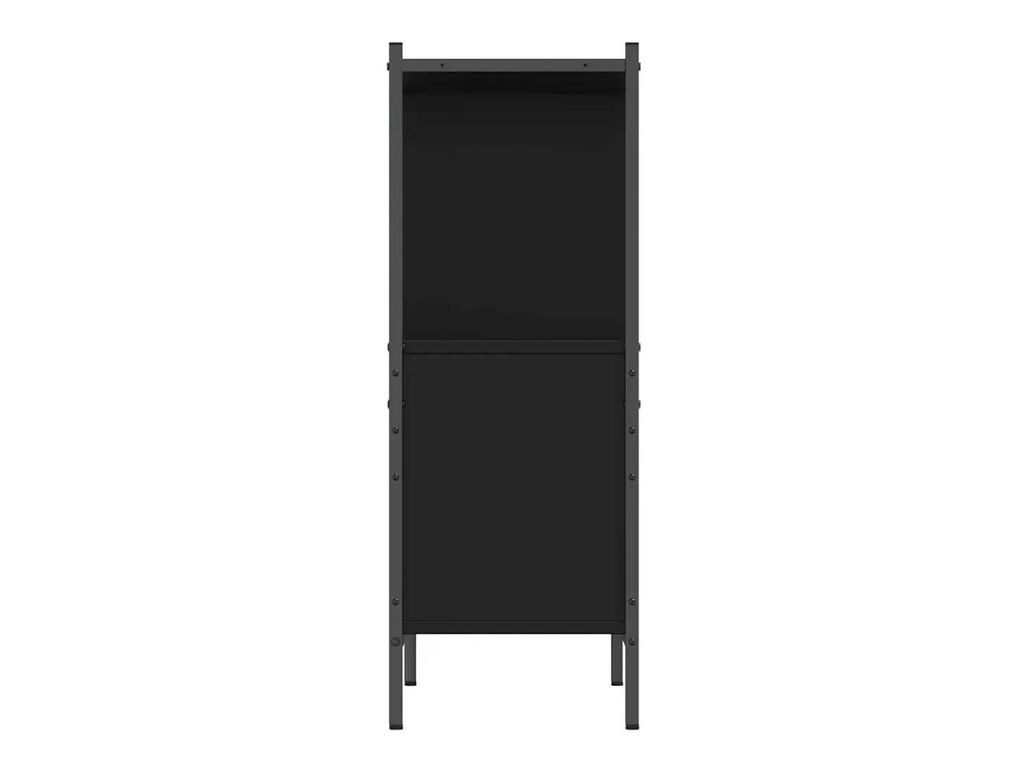 Estantería madera de ingeniería negro 72x28x77,5 cm