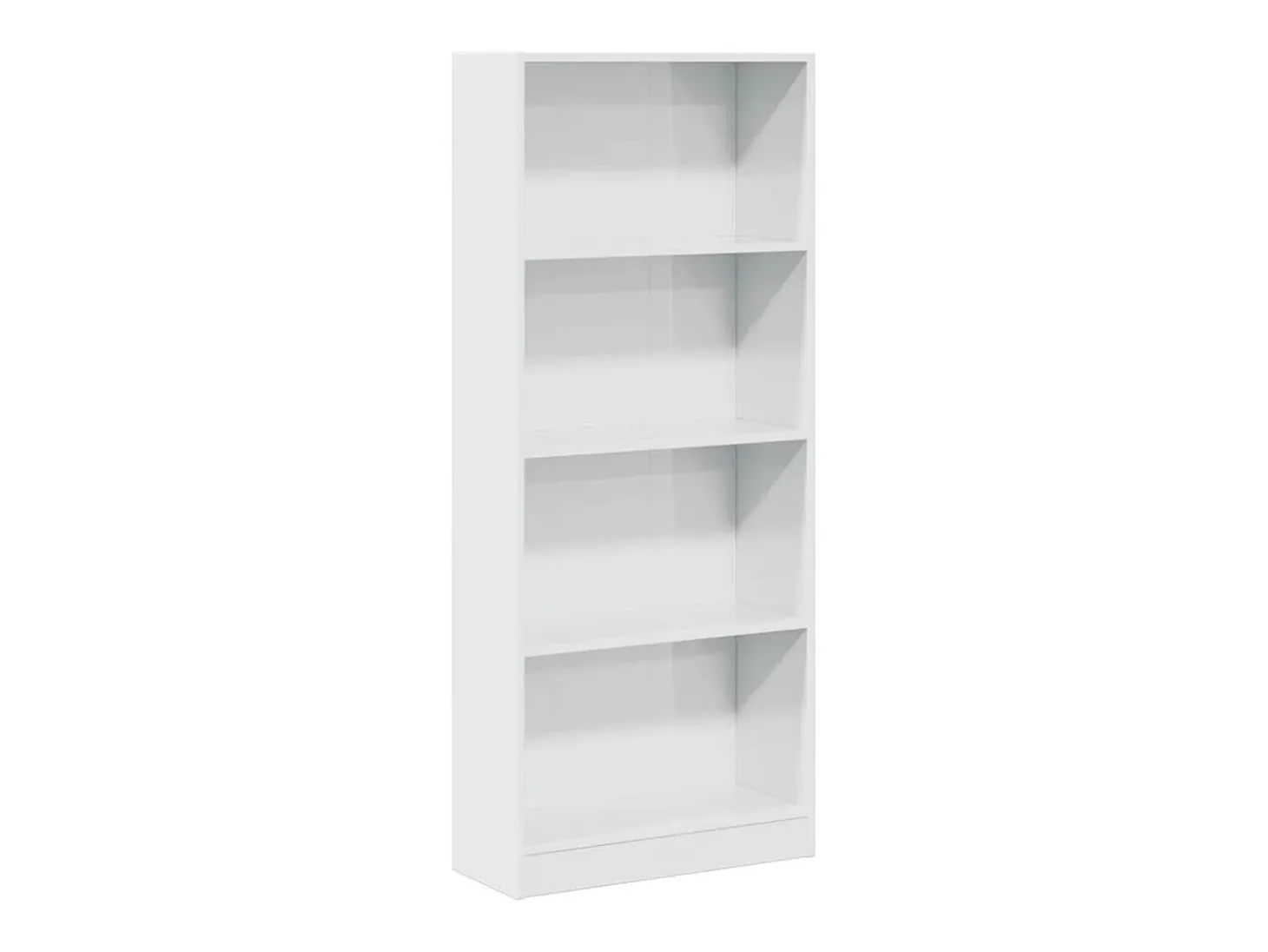 Estantería madera de ingeniería blanco brillo 60x24x143 cm