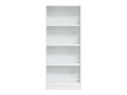 Estantería madera de ingeniería blanco brillo 60x24x143 cm