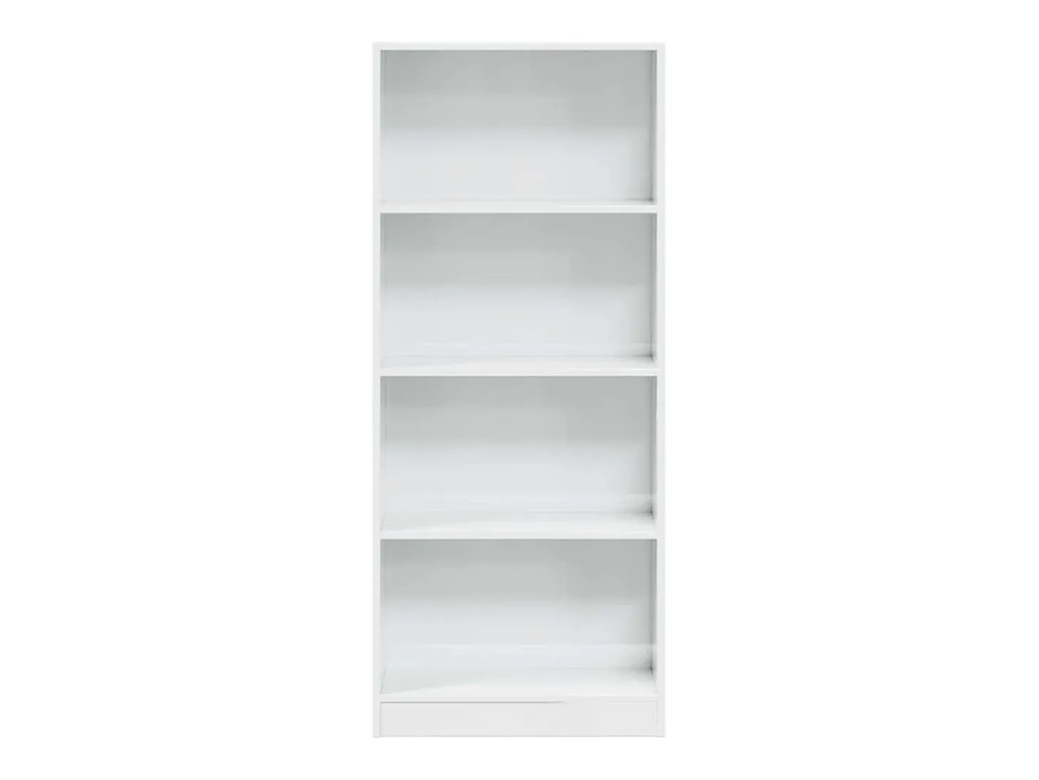 Estantería madera de ingeniería blanco brillo 60x24x143 cm
