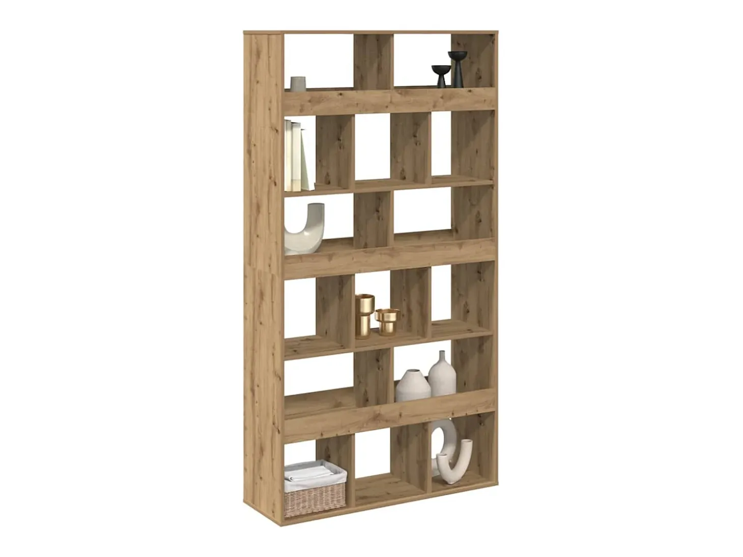 Estantería madera de ingeniería roble artisan 100x33x187,5 cm
