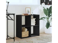 Estantería madera de ingeniería negro 68,5x32x68,5 cm