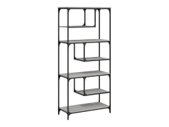 Estantería madera de ingeniería gris Sonoma 81x36x176 cm