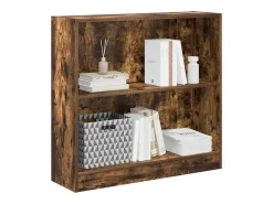 Estantería madera de ingeniería roble ahumado 80x24x76 cm