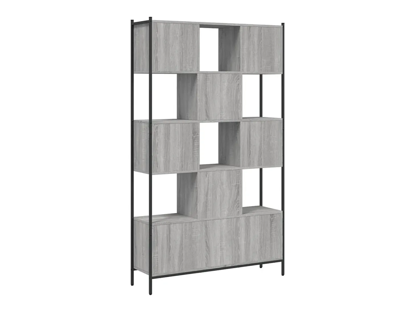 Estantería madera de ingeniería gris Sonoma 102x28x172 cm