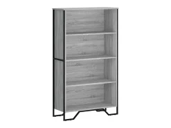 Estantería madera de ingeniería gris Sonoma 80x31x137,5 cm