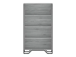Estantería madera de ingeniería gris Sonoma 80x31x137,5 cm
