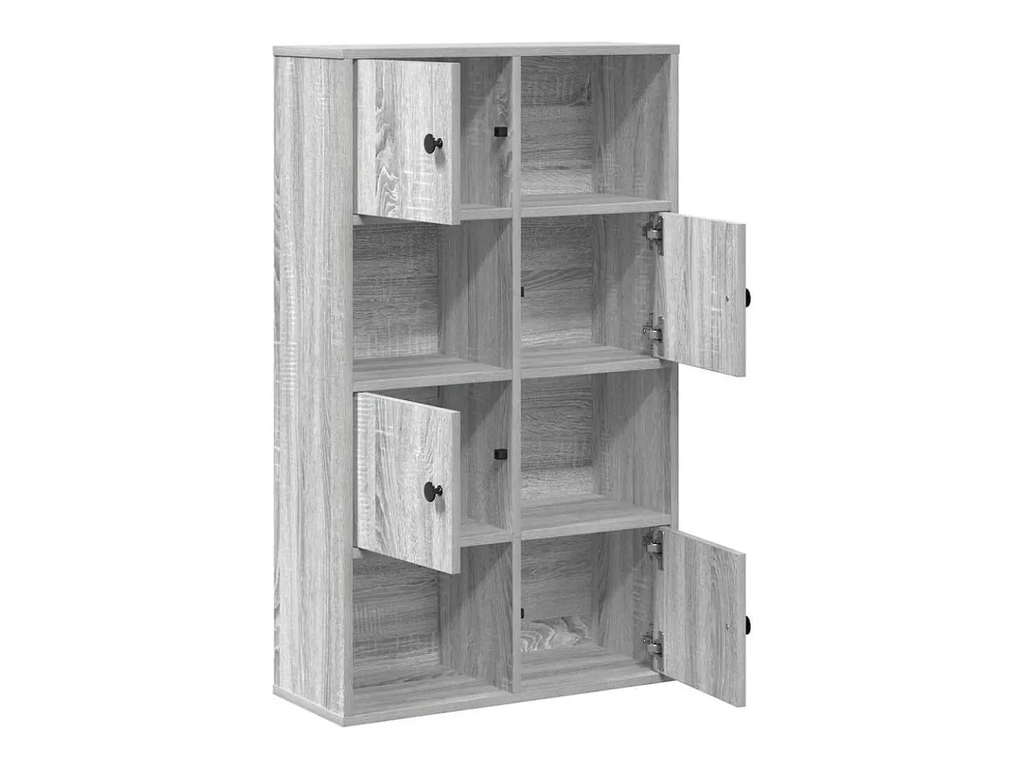 Estantería madera de ingeniería gris sonoma 60x24x101,5 cm