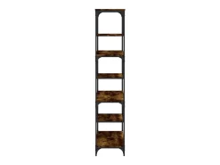 Estantería madera de ingeniería roble ahumado 81x36x176 cm