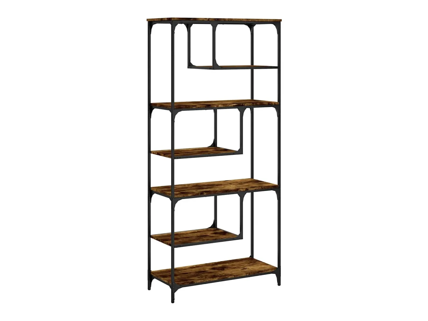 Estantería madera de ingeniería roble ahumado 81x36x176 cm