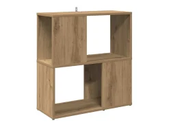 Estantería madera de ingeniería roble artisan 60x24x63 cm