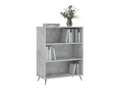 Estantería madera de ingeniería gris hormigón 69,5x32,5x90 cm