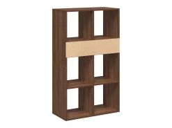 Estantería madera de ingeniería color marrón roble 66x31x112 cm