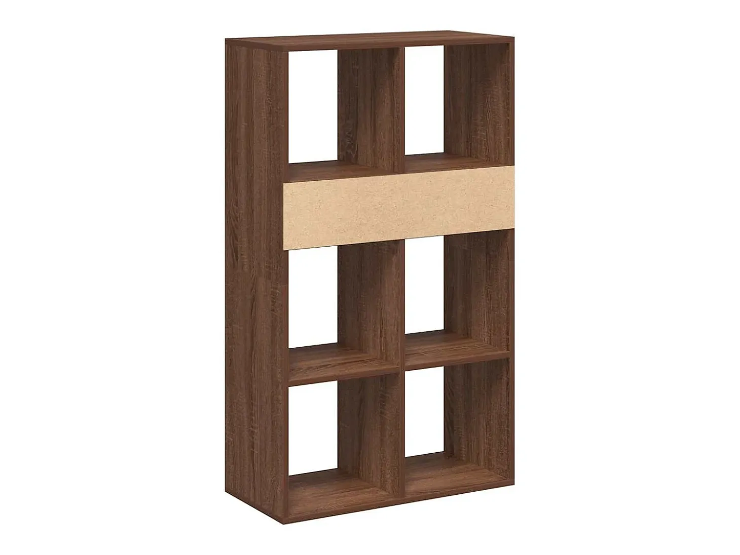 Estantería madera de ingeniería color marrón roble 66x31x112 cm